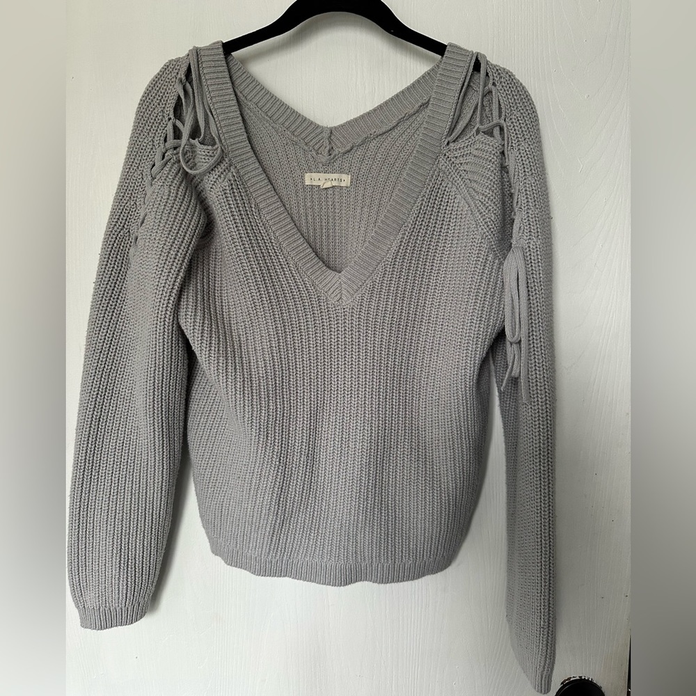 Cold shoulder sweater